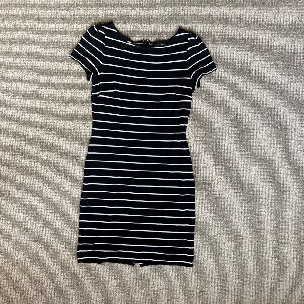 Black and White Striped Dress